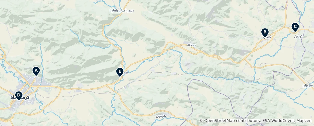 Mapa Ancient Persian Sites