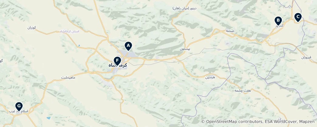 Carte de Best of Kermanshah Province