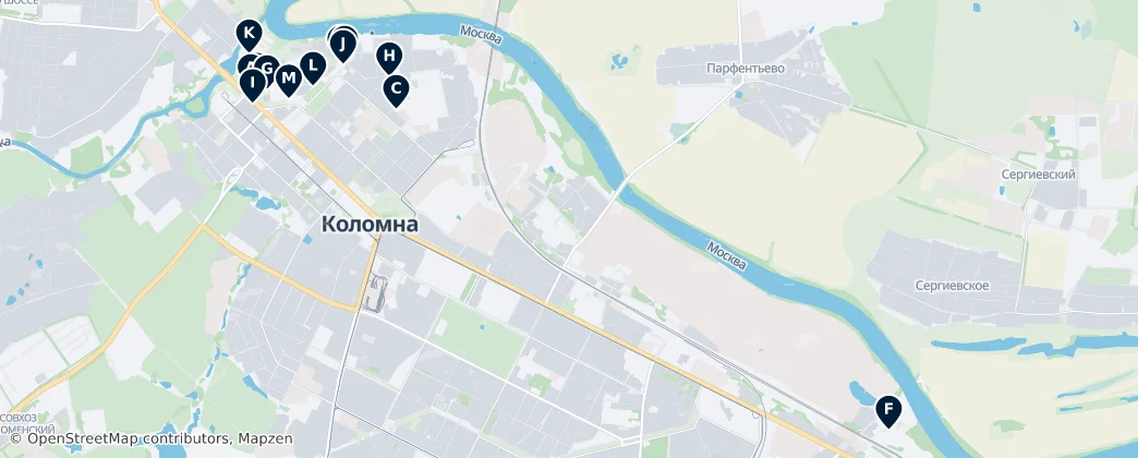 Kolomna Essentials — Mapa