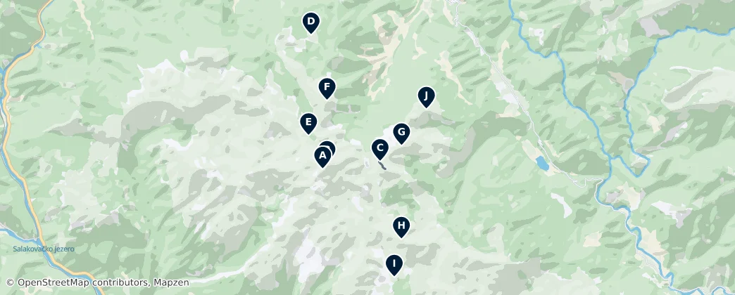 Mountain Peaks & Trails — Mappa