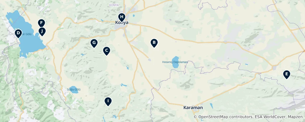 Mappa di Ancient Sites & Ruins