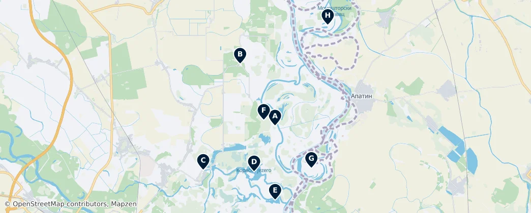 Map of Kopački Rit Nature Park: Essential Wetlands & Wildlife