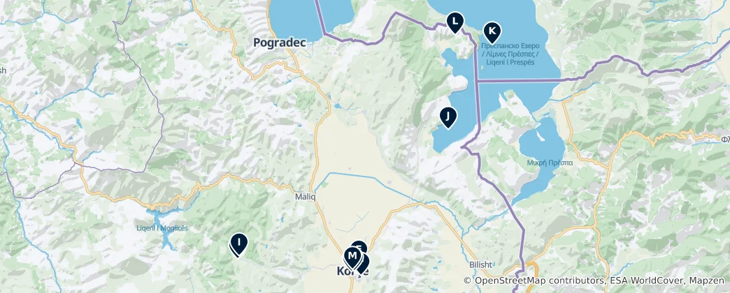 Mappa di Kuçovë's Essential Highlights