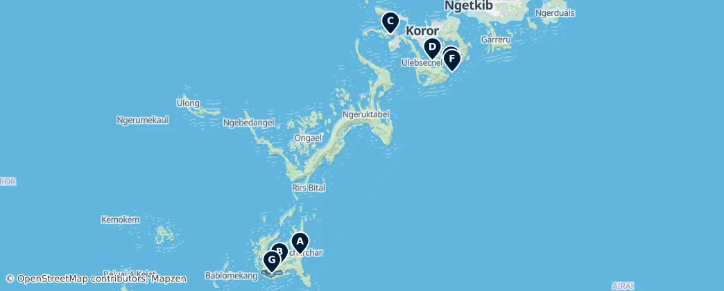 Hidden Wonders of Palau — Map
