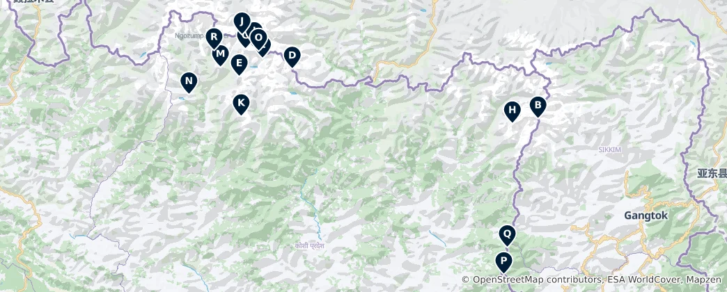Himalayan Peaks and Passes Haritası