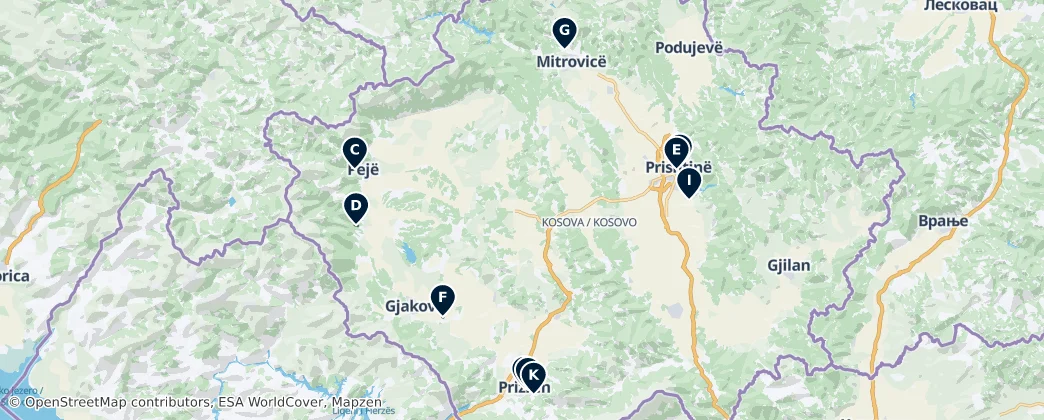 Historic Landmarks — Map