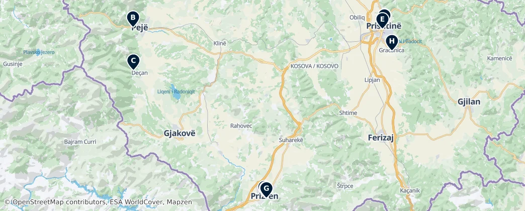 Historic Religious Sites — Map