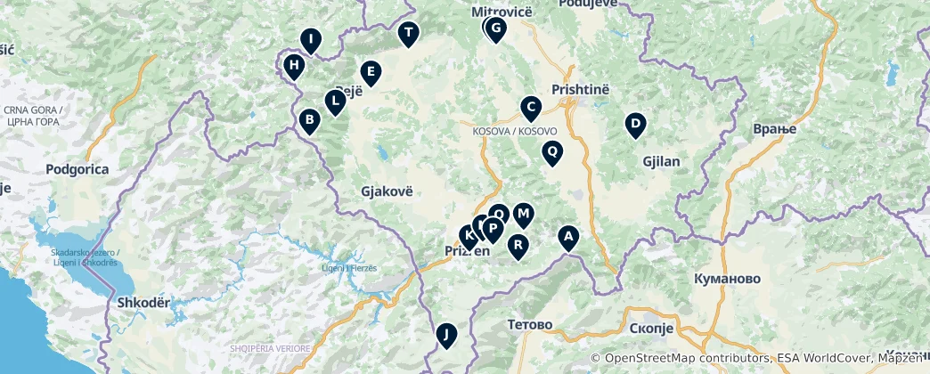 Kaart van Scenic Peaks and Viewpoints