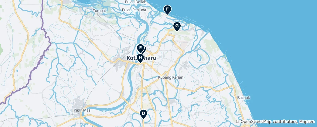 Mapa Kota Bharu's Essential Experiences