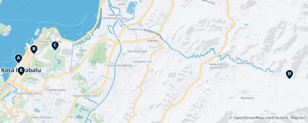Map of Kota Kinabalu Hidden Gems