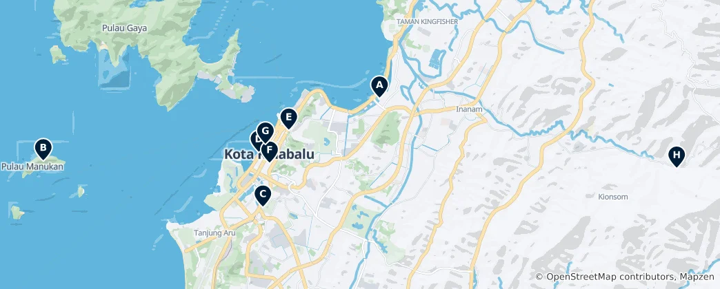 Mappa di Kota Kinabalu's Absolute Essentials