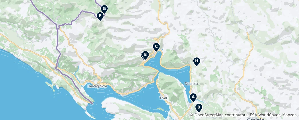 Mapa Scenic Vistas and Caves