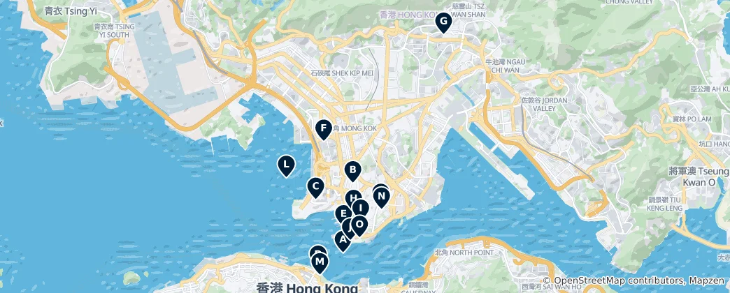 Mapa Kowloon Unmissables