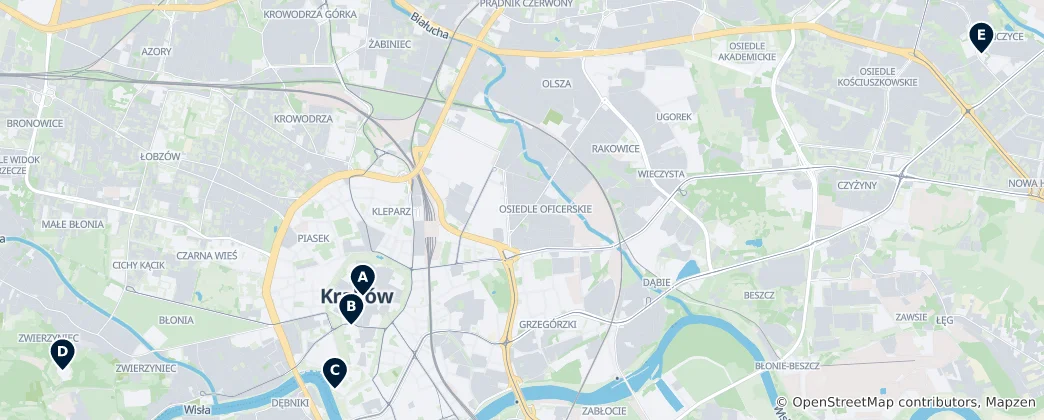 Map of Editor's Choice Highlights