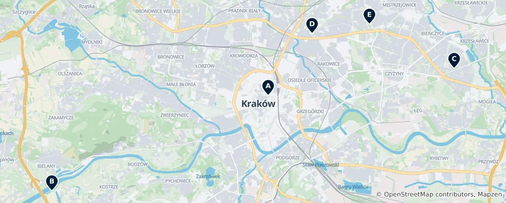 Map of Parks and Green Spaces
