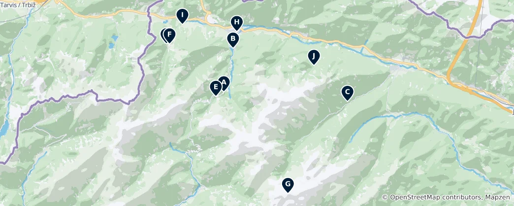 Kranjska Gora's Alpine Essentials Haritası