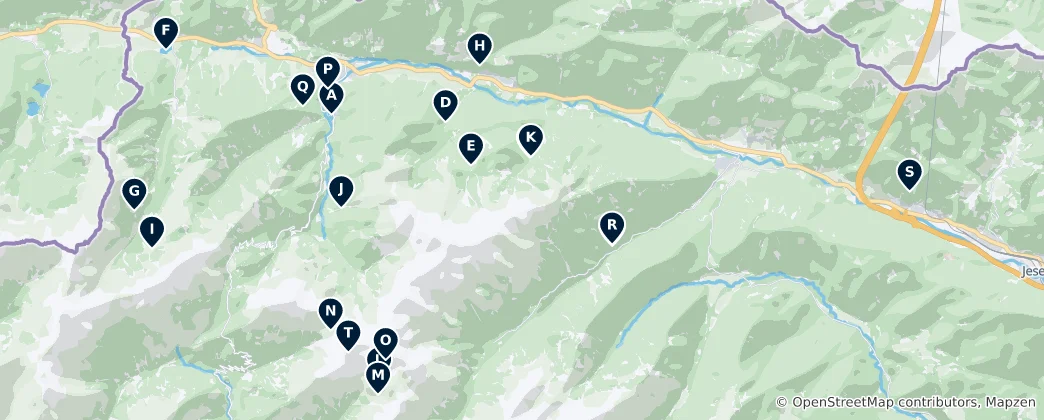 Mapa Slovenia's Natural Wonders