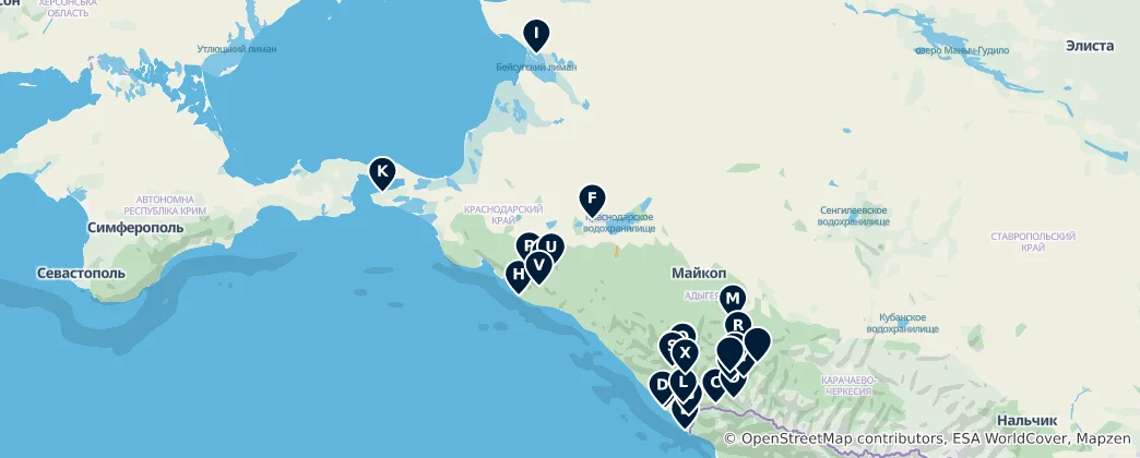 Mapa Nature Reserves and Outdoor Escapes