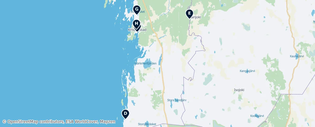 Map of Best of Kristinestad
