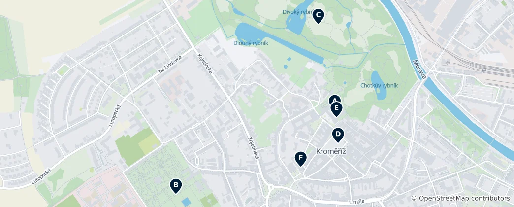 Mapa Kroměříž Unmissables
