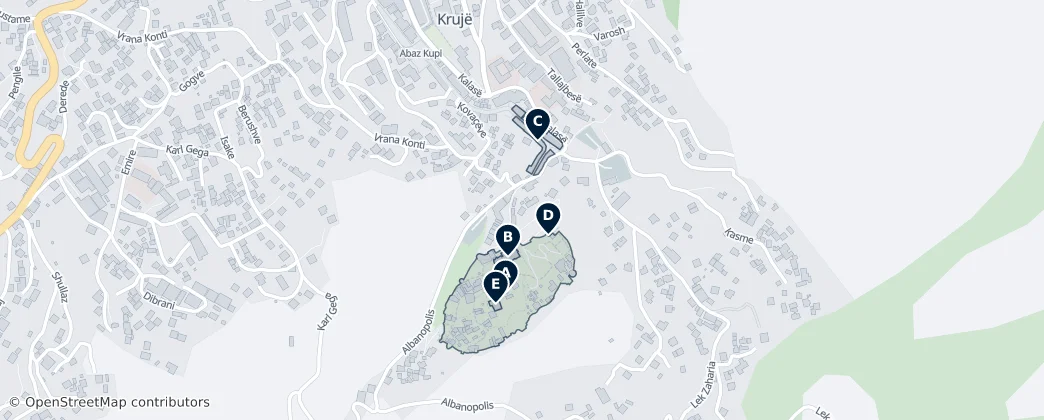 Krujë's Unmissable Treasures — Karte