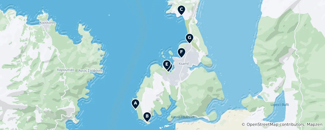Mappa di Beautiful Beaches