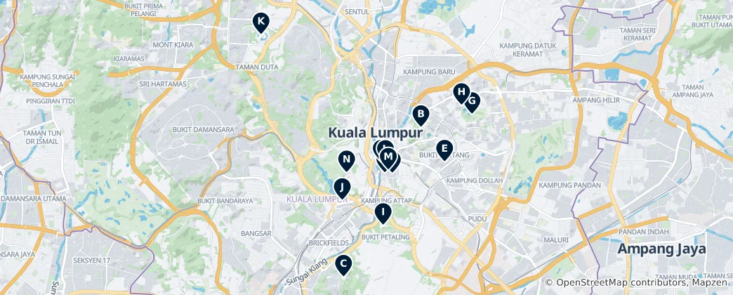 Mapa Kuala Lumpur Essentials