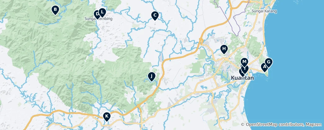 Mapa Kuantan Essentials