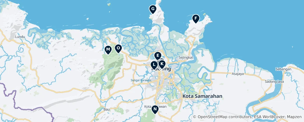 Carte de Kuching's Absolute Essentials