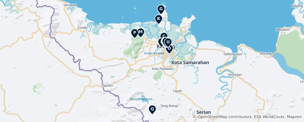 Mappa di Kuching's Hidden Gems