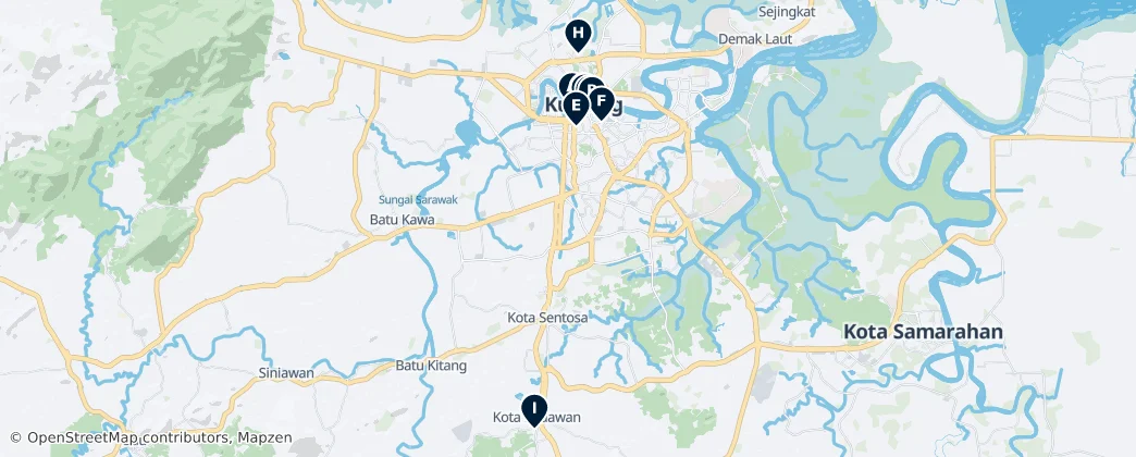 Sacred Sites of Kuching — Mappa
