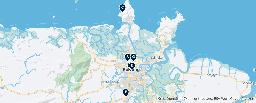 Mappa di Sarawak Museums & Galleries