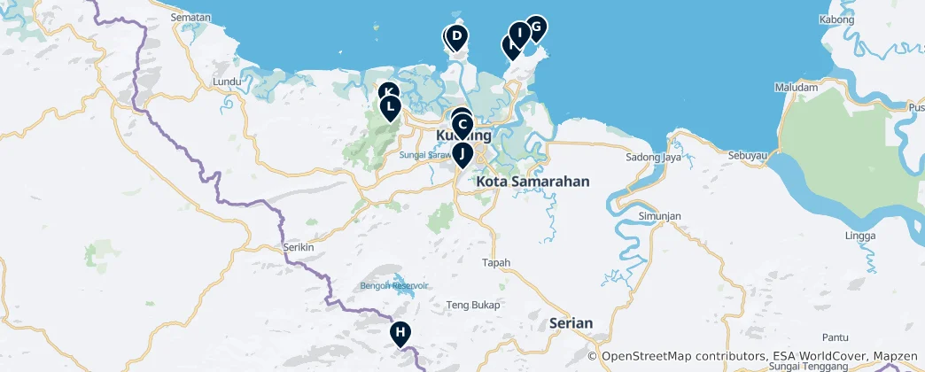 Mapa Scenic Viewpoints and Towers