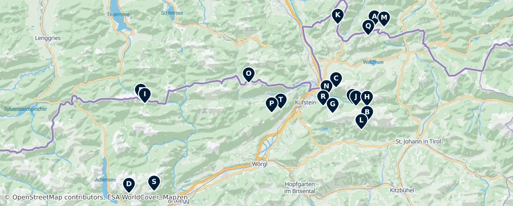 Alpine Huts and Shelters — Map