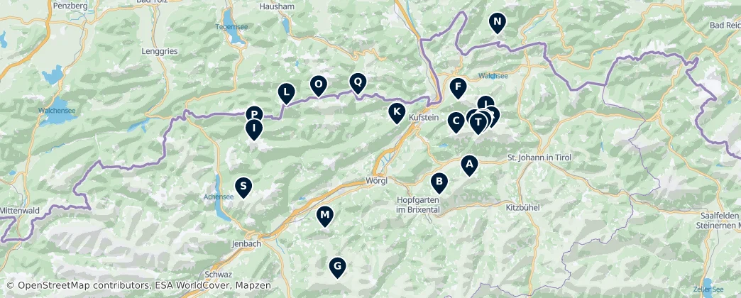 Majestic Mountains and Passes — Map