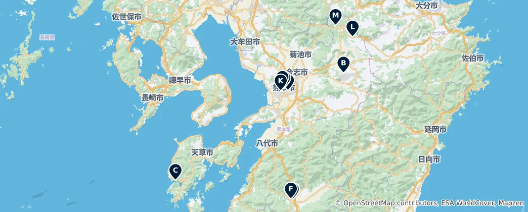 Mapa Kumamoto's Absolute Essentials