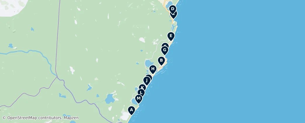 Map of Coastal Escapes