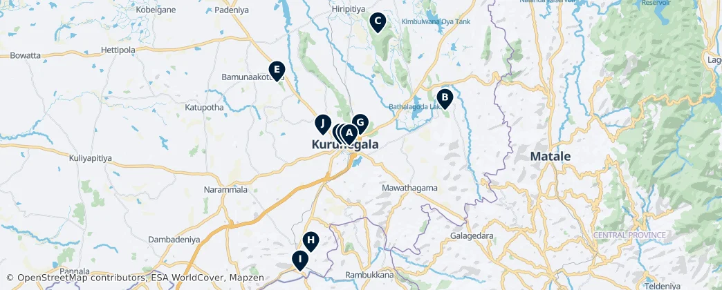 Kurunegala Essentials — Karte