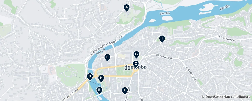 Mapa Kutaisi Essentials