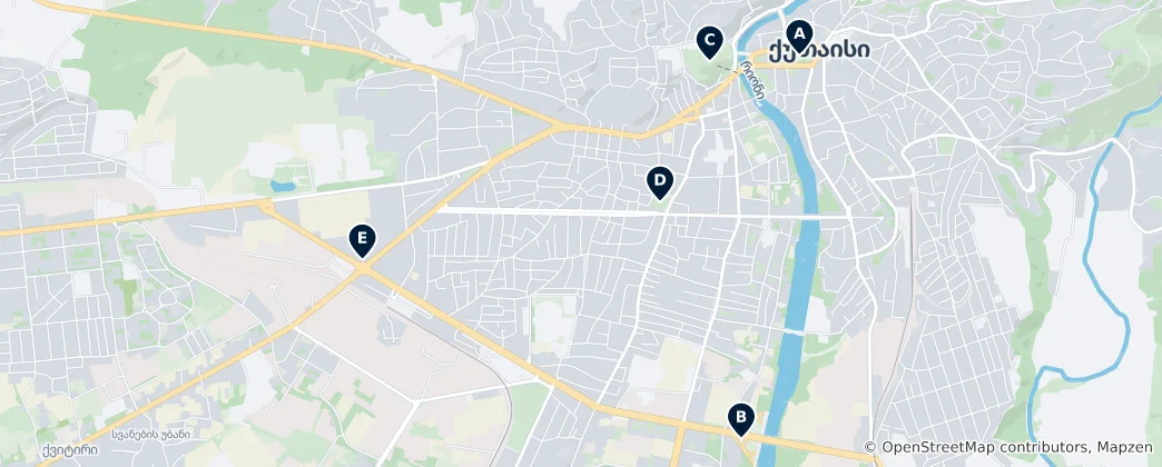 Mappa di Kutaisi's Hidden Gems