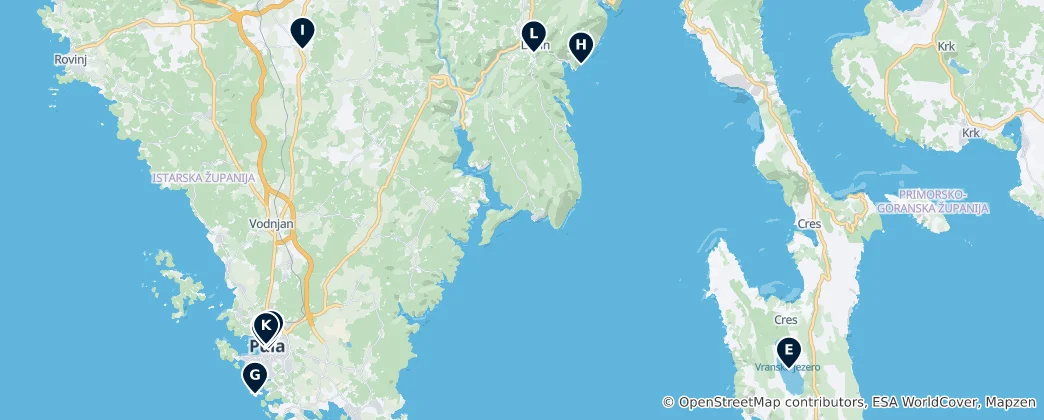Mapa Kvarner Gulf Essentials