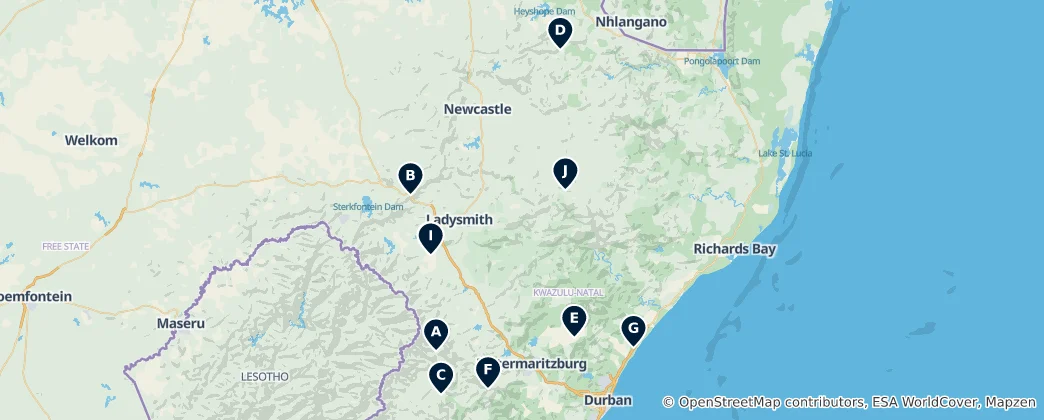 Map of Historic Churches & Missions