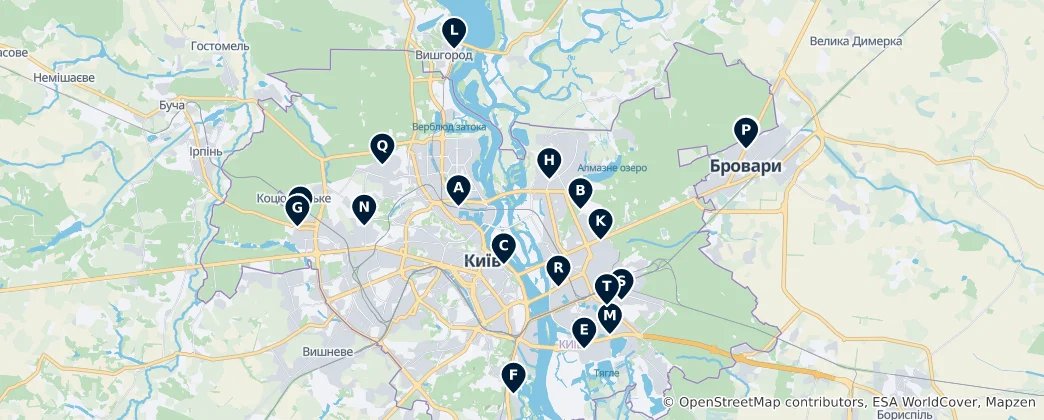 Mapa Markets and Food Halls