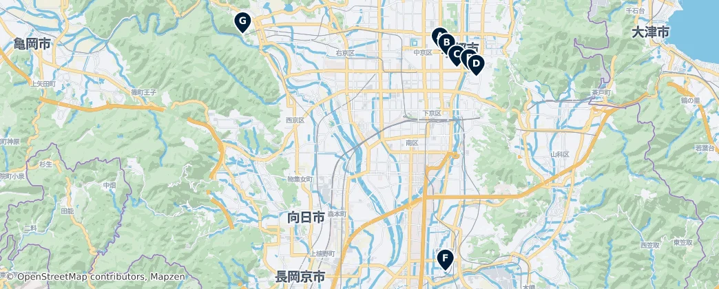 Kyoto Museums & Performing Arts — Map