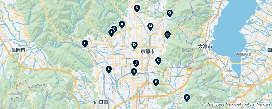 Kyoto's Historical Treasures Haritası