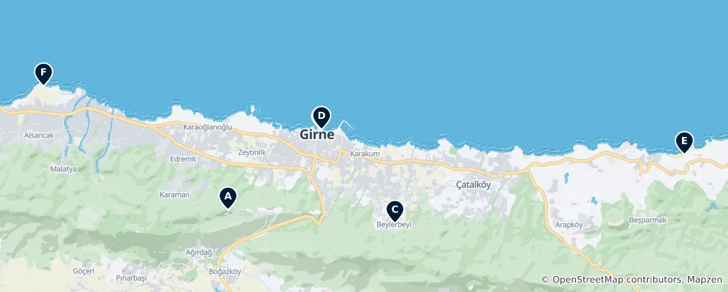 Map of Kyrenia's Unmissable Treasures