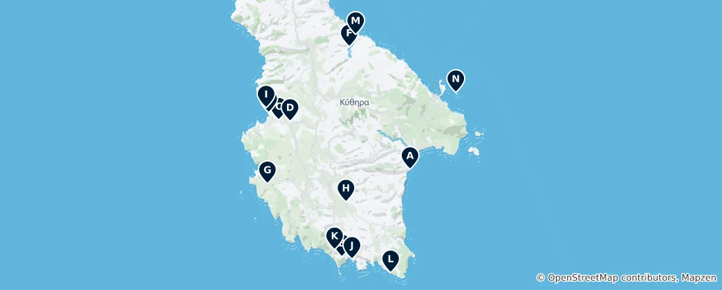 Mappa di Kythira Essentials