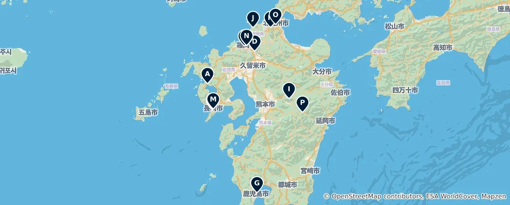 Mapa Kyūshū's Absolute Essentials