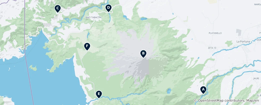 Mappa di La Fortuna Unmissables