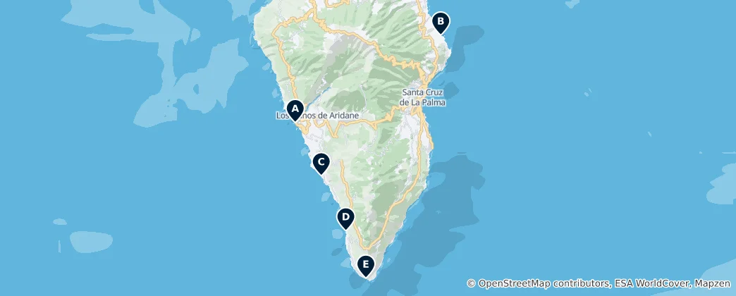 Mapa Beautiful Sandy Beaches